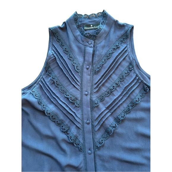 Tuckernuck Pomander Place Navy Blue Dutton Dress - Size S - Picture 4 of 14